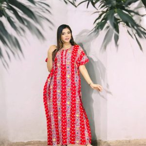 China Linen Kaftan Maxi